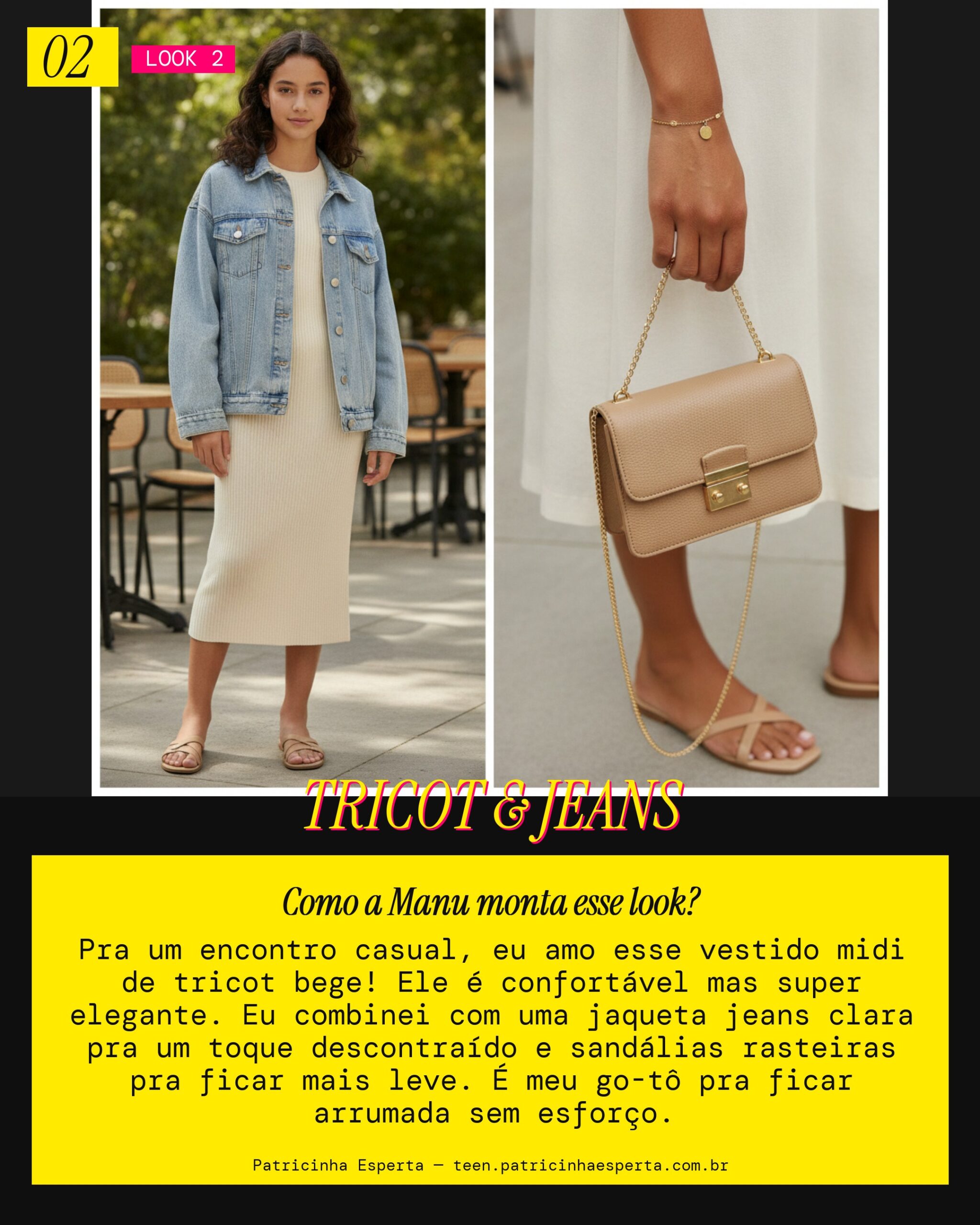 MANU RECOMENDA: Vestido Tricot Bege pro Encontro Casual