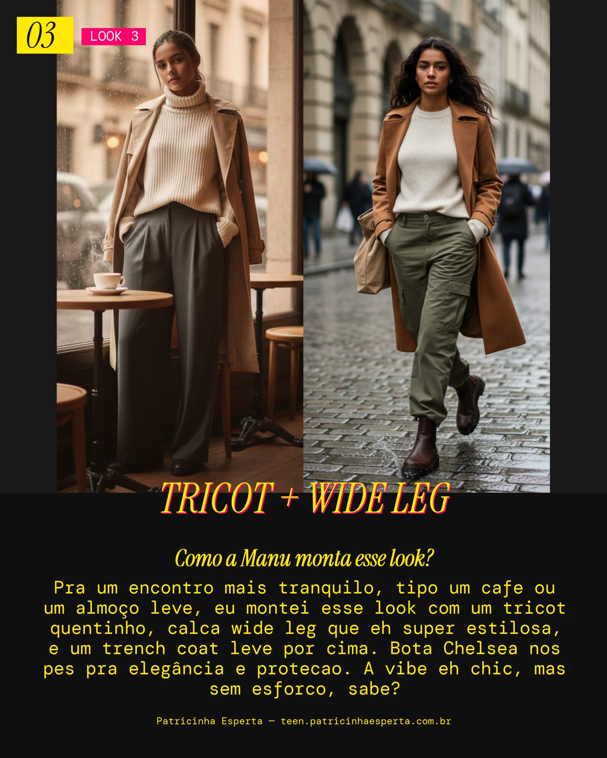 MANU RECOMENDA: Chic & Comfy para um Café Chuvoso
