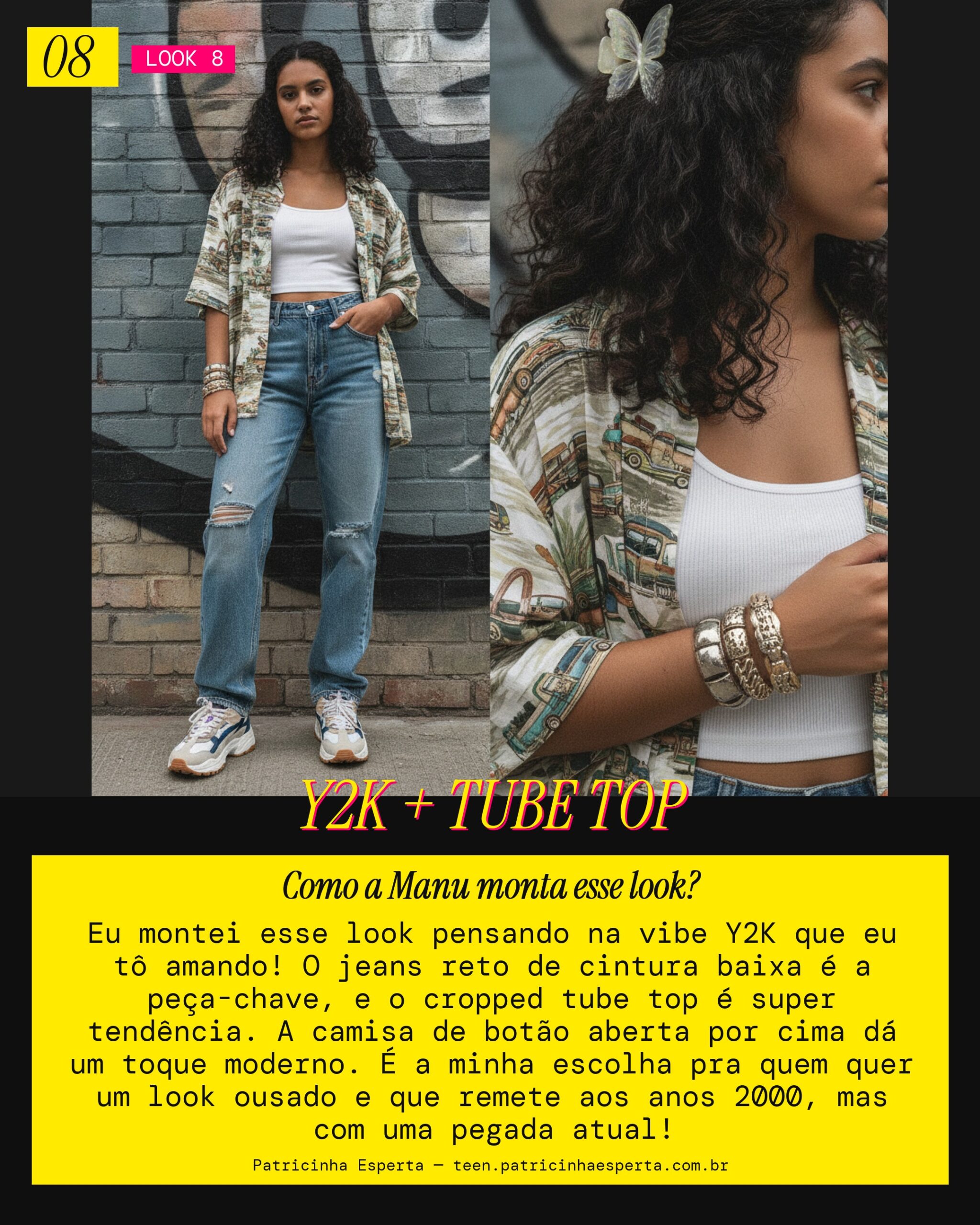 MANU RECOMENDA: Jeans Reto Y2K e Cropped Tube pra Vibe Nostalgia Cool