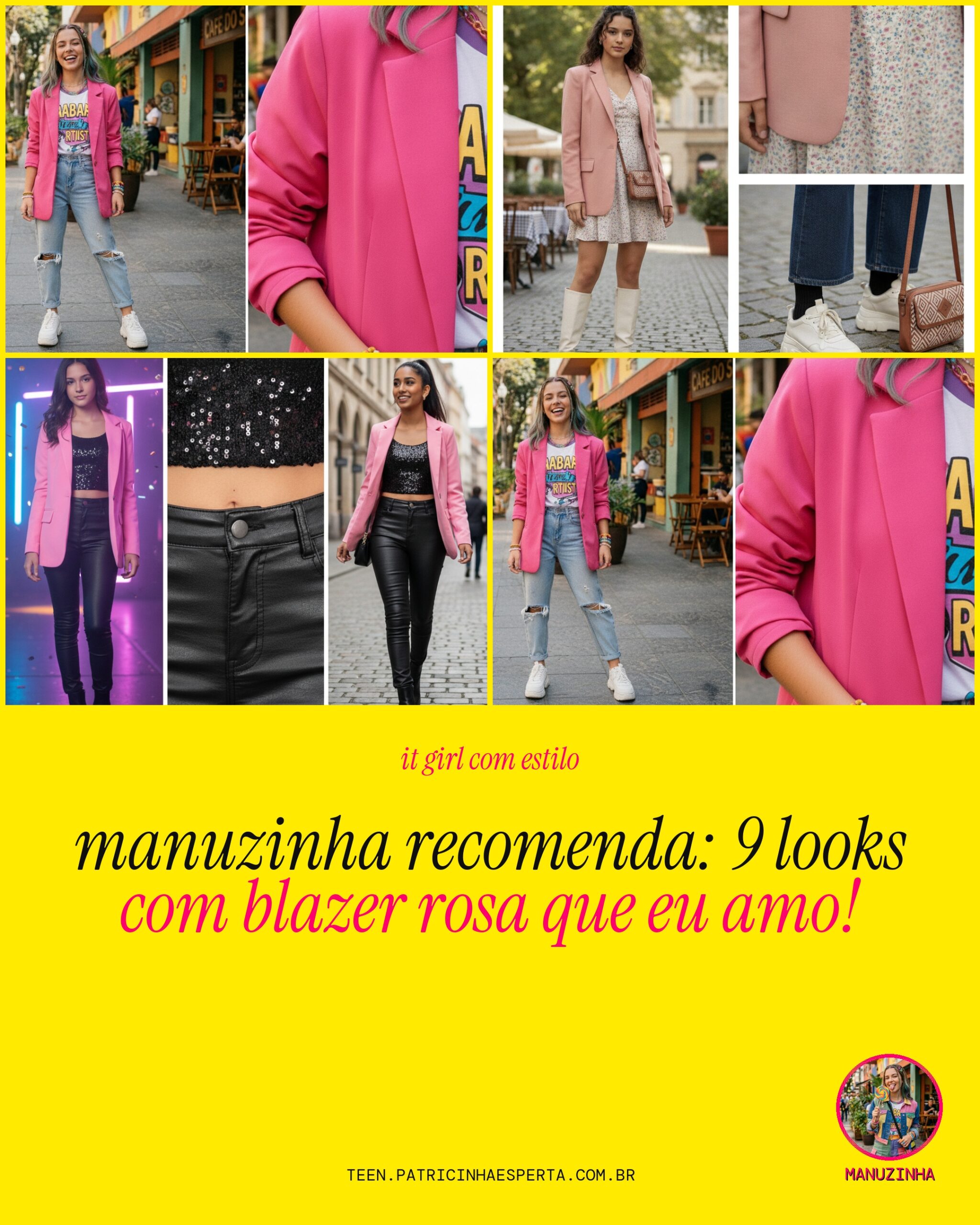 blazer rosa feminino