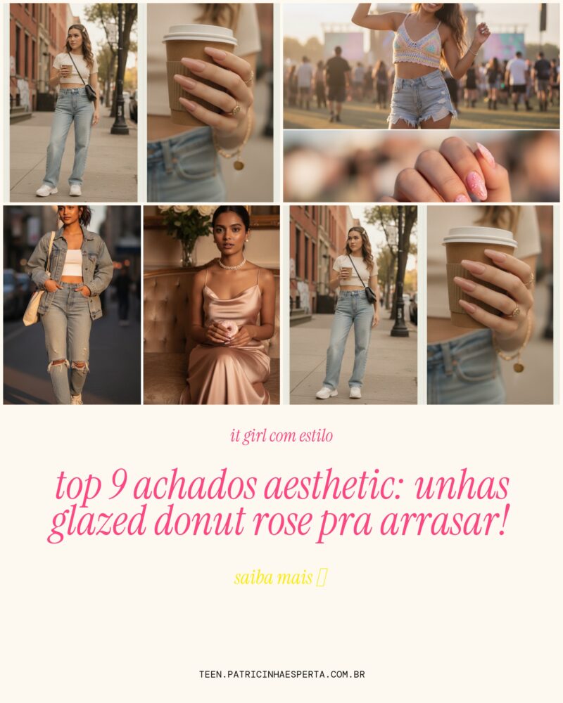 TOP 9 Achados Aesthetic: Unhas Glazed Donut Rose Pra Arrasar!