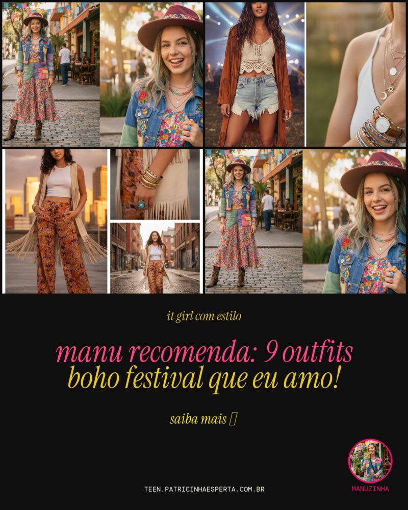 MANU RECOMENDA: 9 Outfits Boho Festival Que Eu Amo!