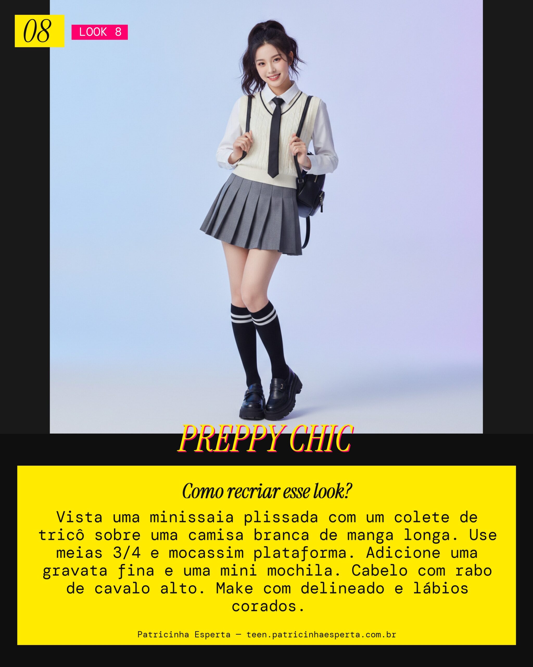 Look 8: Academia Coreana Vibes