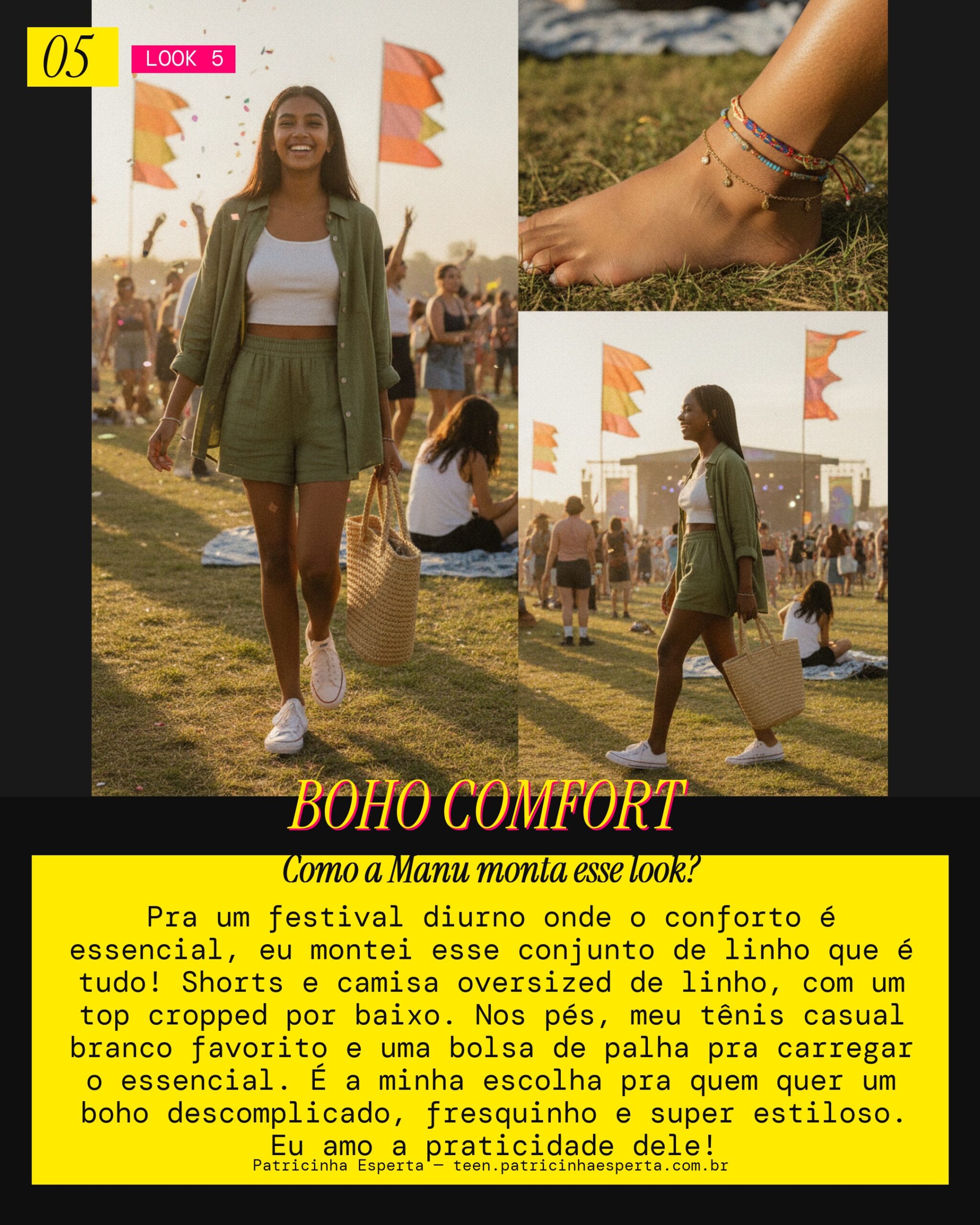 MANU RECOMENDA: Conjunto de Linho Leve pra um Festival Diurno Confortável