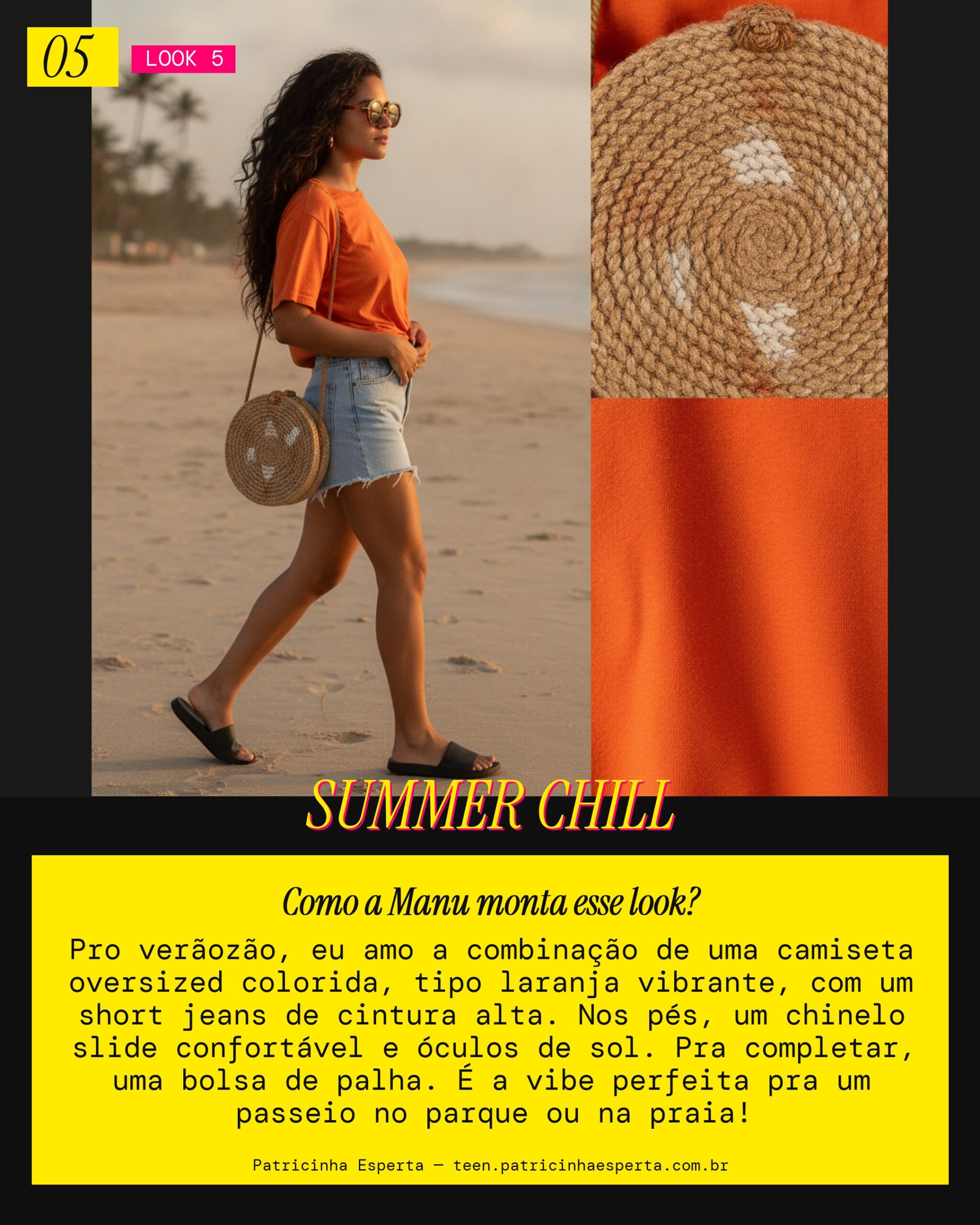MANU RECOMENDA: Camiseta Oversized e Short Jeans pra um Passeio de Verão