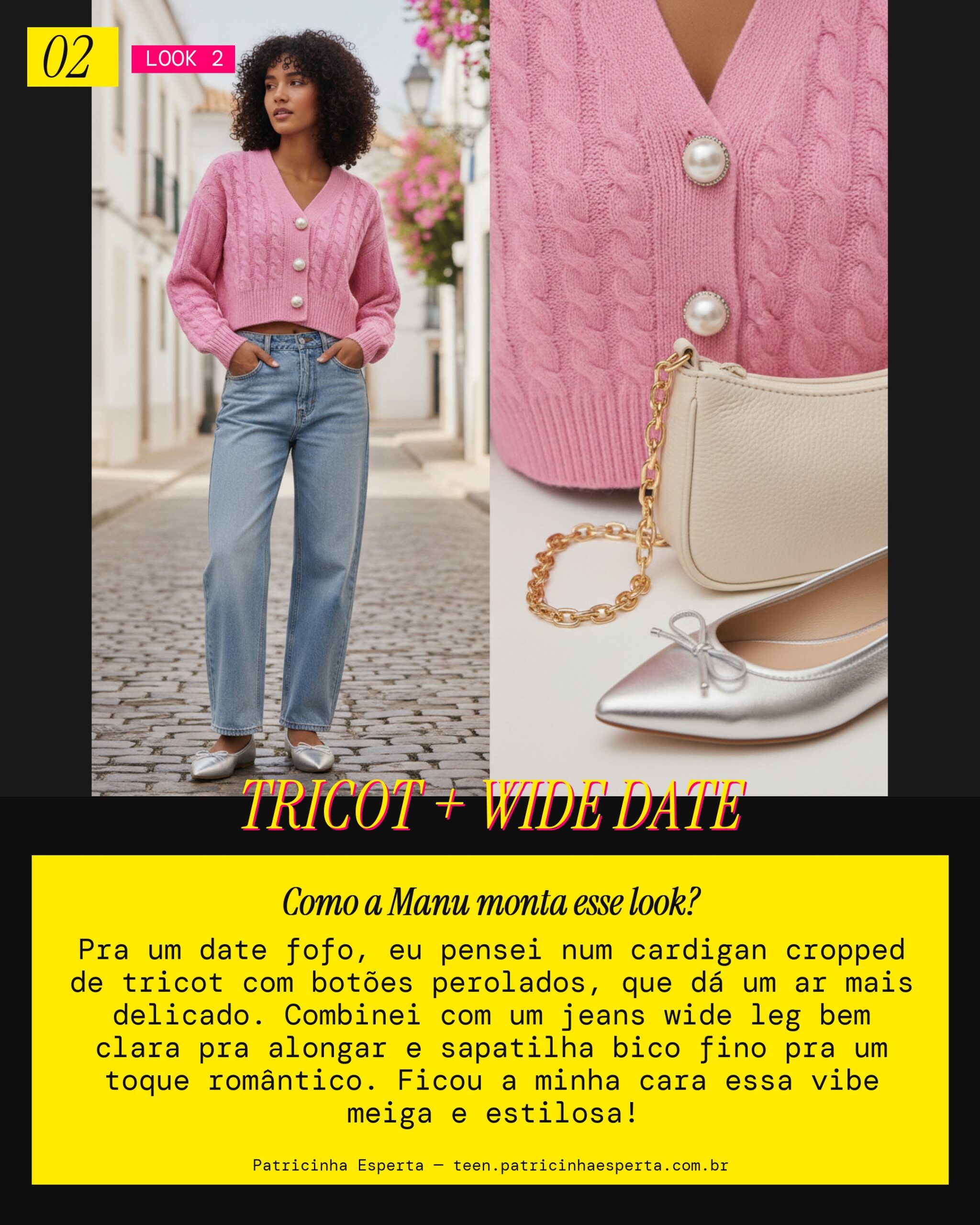 MANU RECOMENDA: Cardigan Tricot com Wide Leg pra um Date Fofo