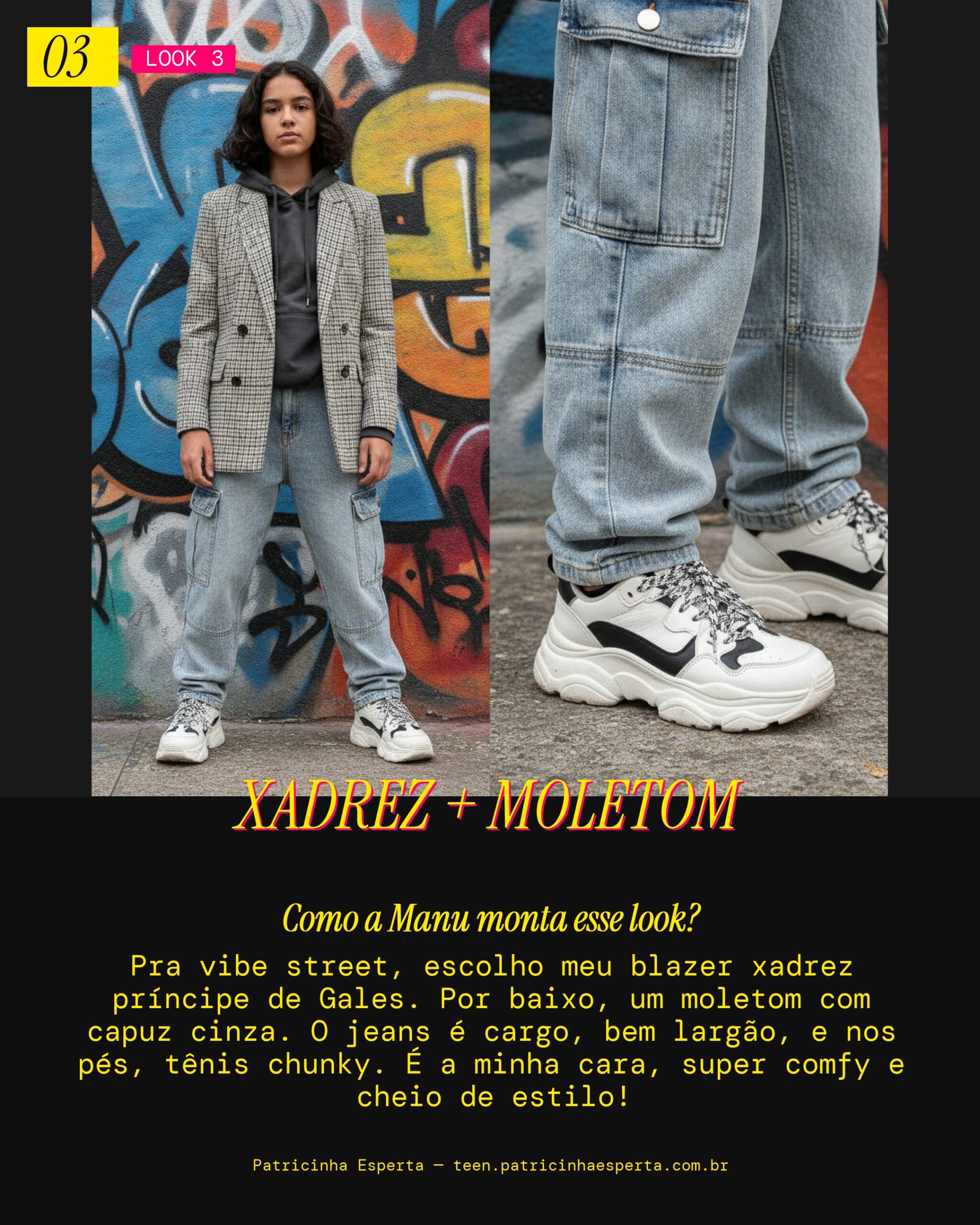 MANU RECOMENDA: Blazer Xadrez e Moletom pra um Rolê Urbano
