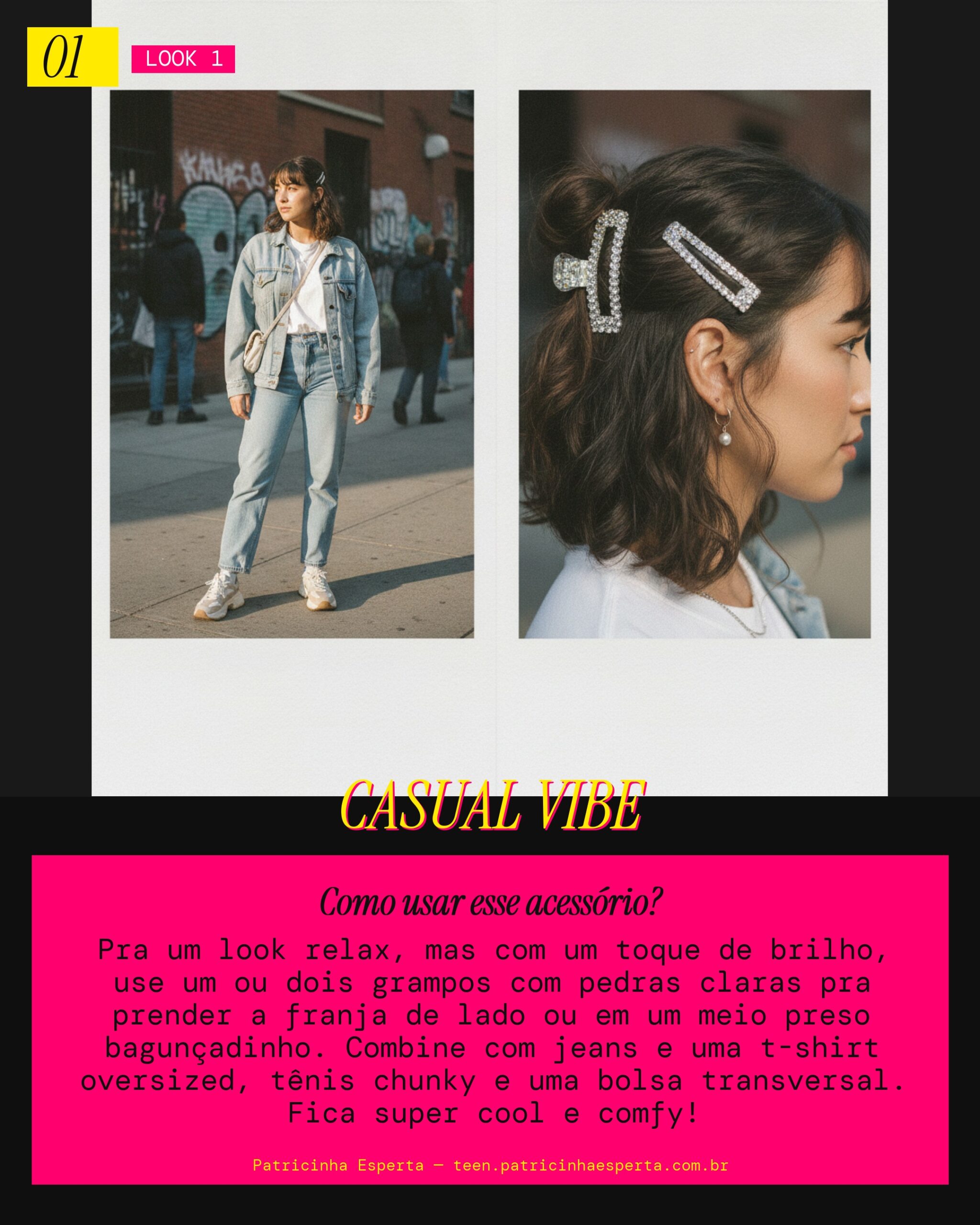 Grampo com Pedras: Casual Chic do Dia a Dia