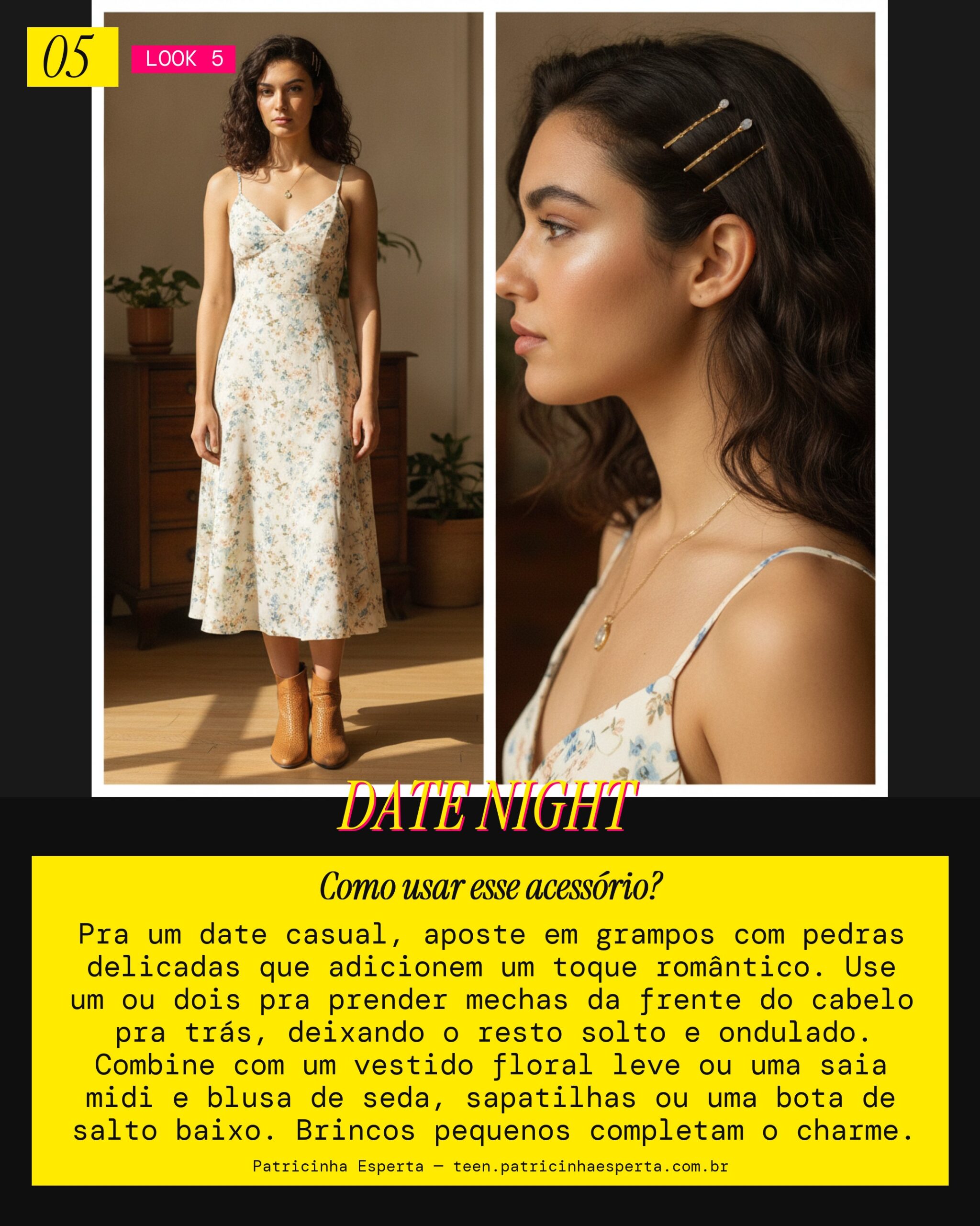 Grampo com Pedras: Charme pra um Date Casual