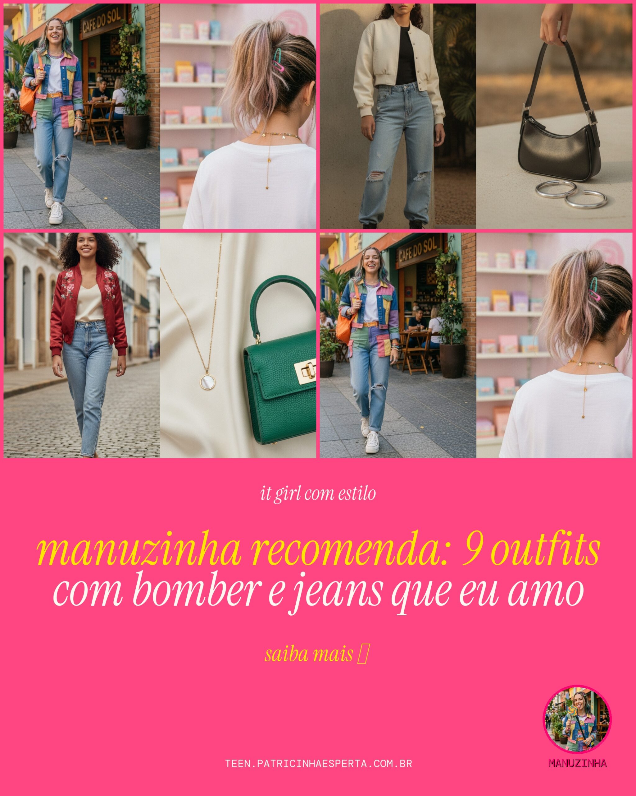 jaqueta bomber com jeans